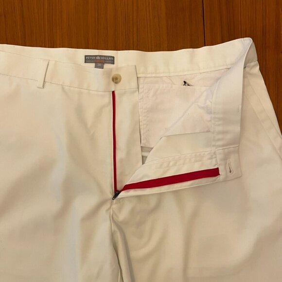 Peter Millar White Salem Performance Short - 9 inch Inseam Golfing SIZE 38 - Picture 6 of 12
